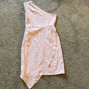 Pink one shoulder dress